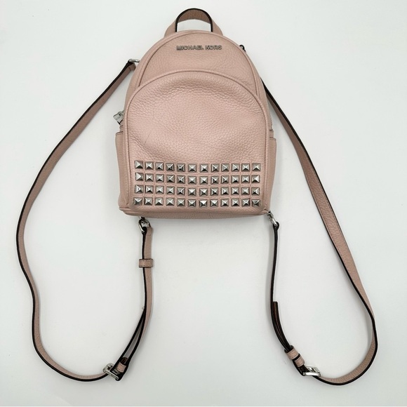 Michael Kors Abbey studded mini backpack, blush display picture 3